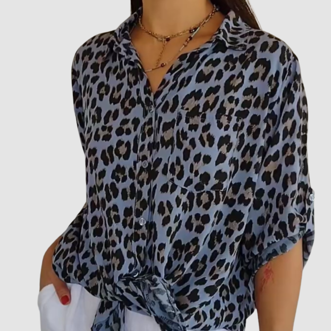 Casey™ Stylish Leopard Print Blouse | The Bellemont Sisters Australia