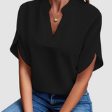 Elain™ Draped Blouse – Black | The Bellemont Sisters Australia
