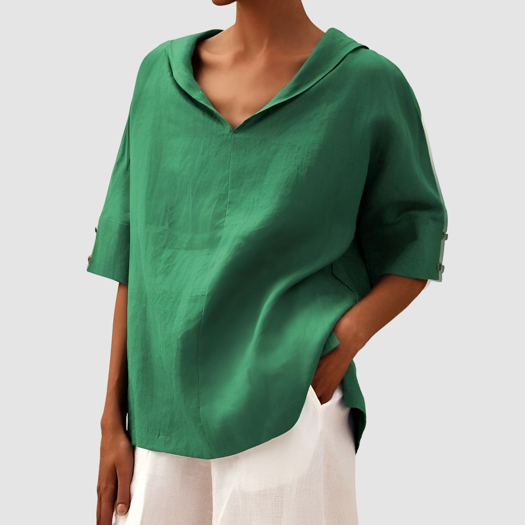 Rosa™ Elegant Timeless Blouse – Green | The Bellemont Sisters Australia