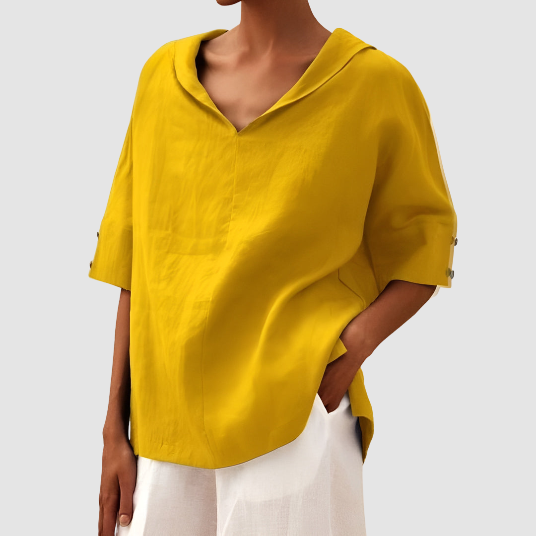 Rosa™ Elegant Timeless Blouse – Yellow | The Bellemont Sisters Australia