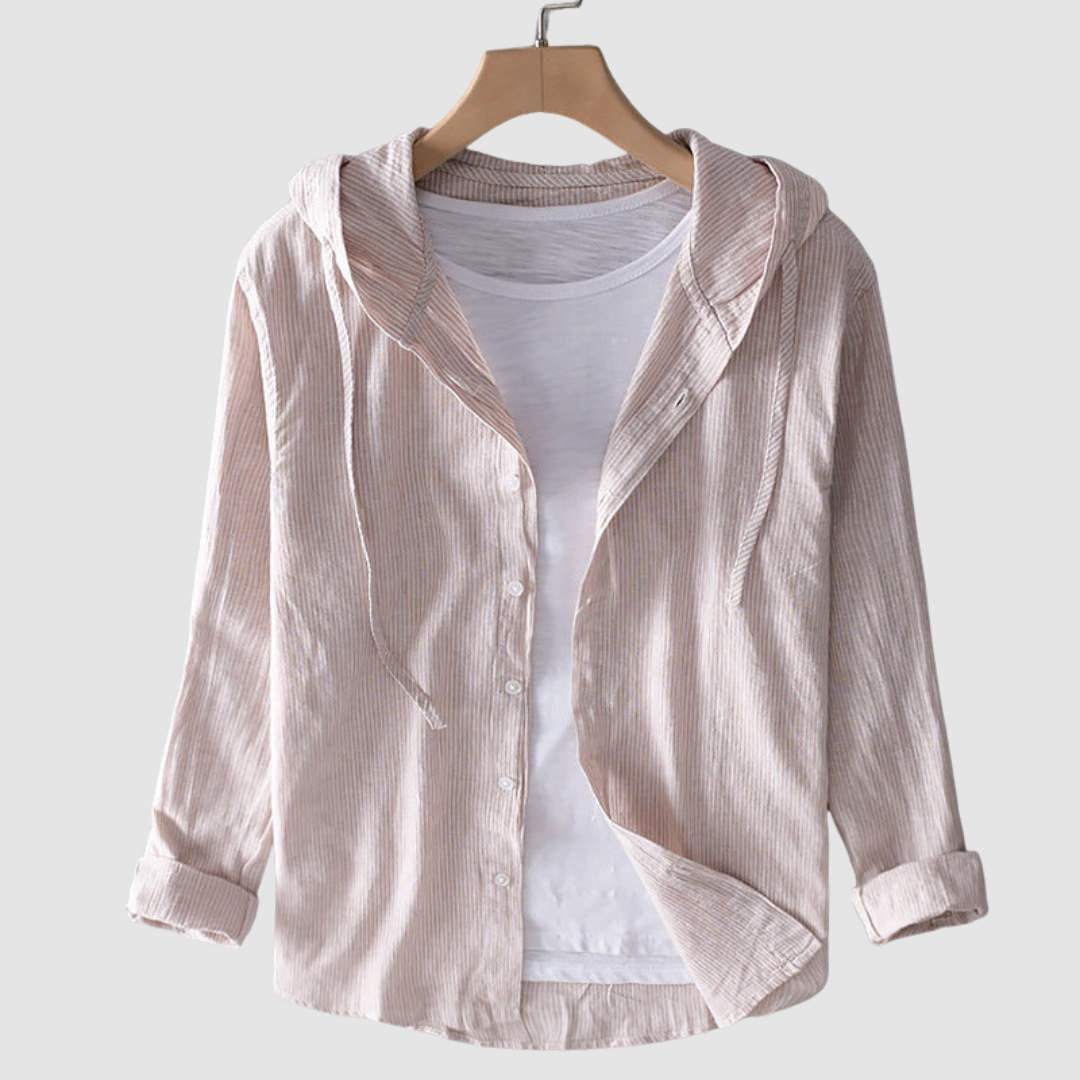 Emelie™ Breathable hooded blouse – Beige | The Bellemont Sisters Australia