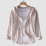 Emelie™ Breathable hooded blouse – Beige | The Bellemont Sisters Australia