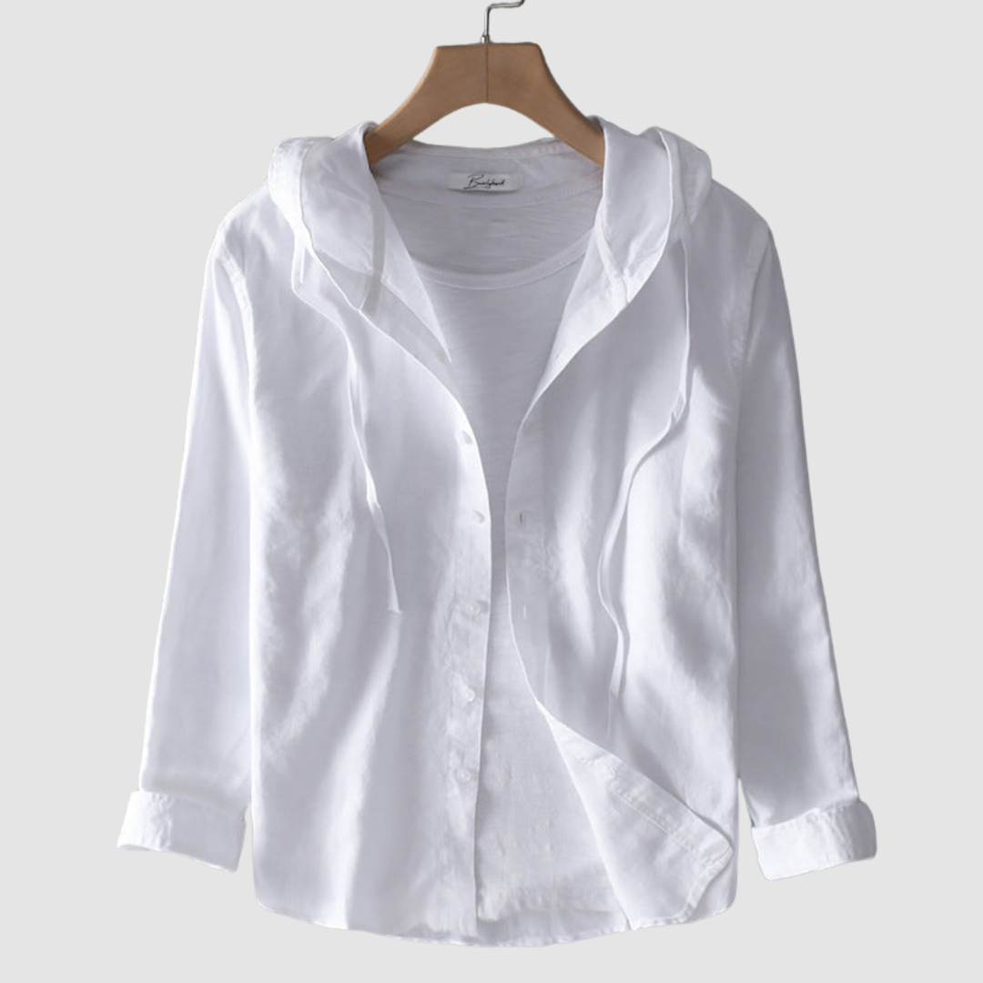 Emelie™ Breathable hooded blouse – White | The Bellemont Sisters Australia
