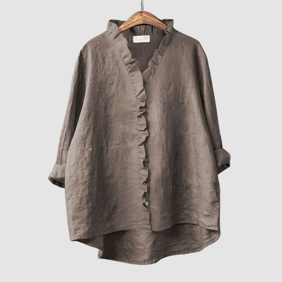 Amélie™ Timeless Breathable blouse – Dark Gray | The Bellemont Sisters Australia