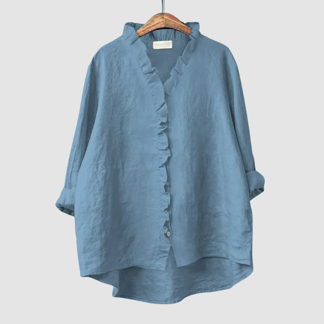 Amélie™ Timeless Breathable blouse – Blue | The Bellemont Sisters Australia