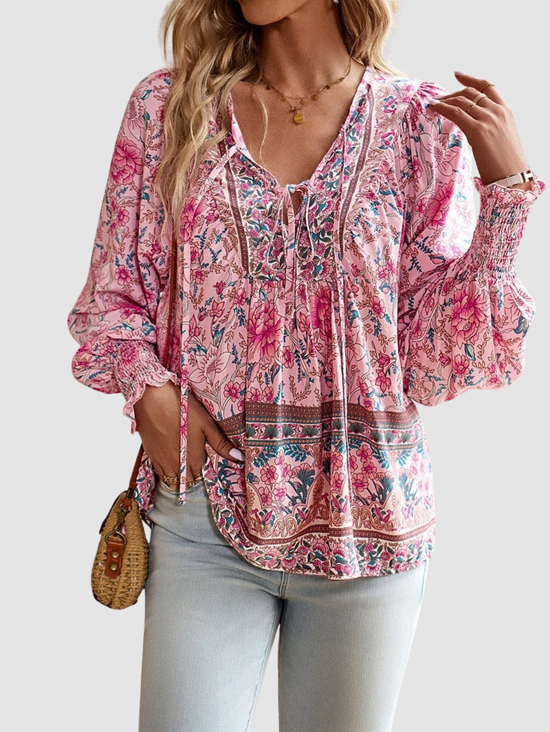 Audry™ Elegant Blouse – Pink | The Bellemont Sisters Australia