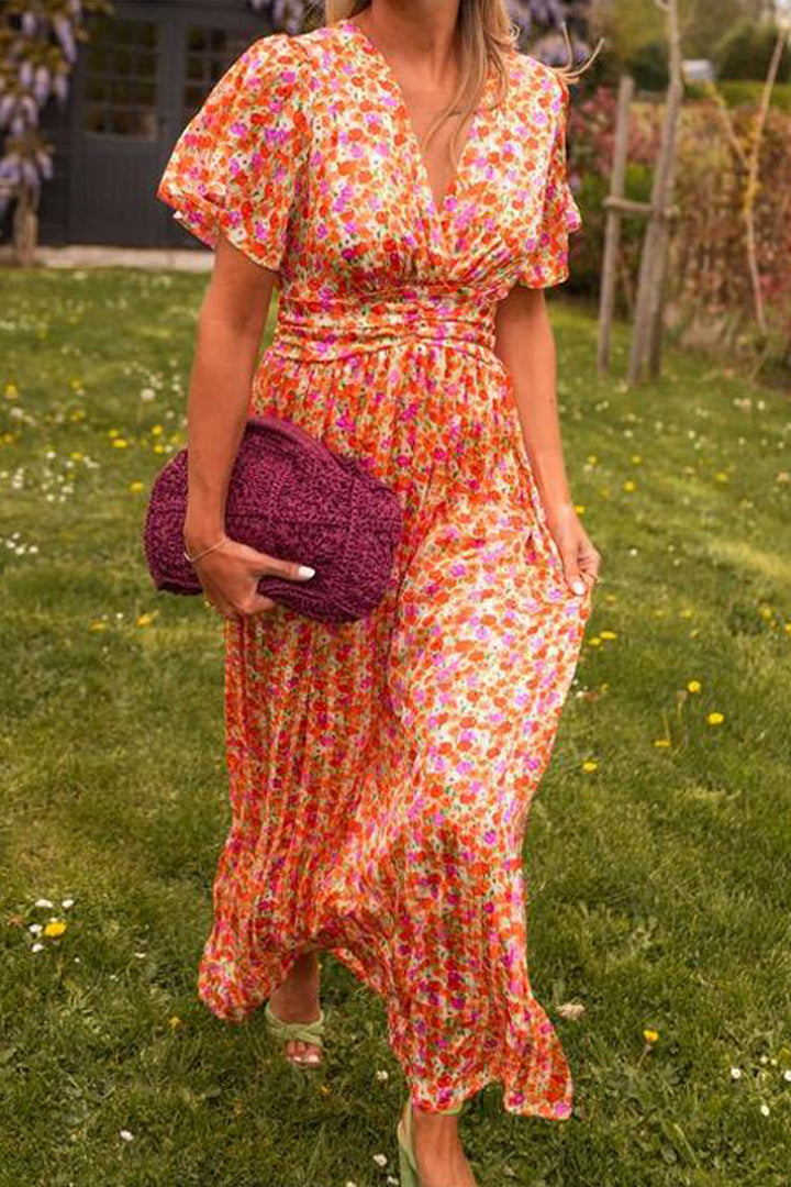 Lyra | Elegant Maxi Dress – Orange | The Bellemont Sisters Australia