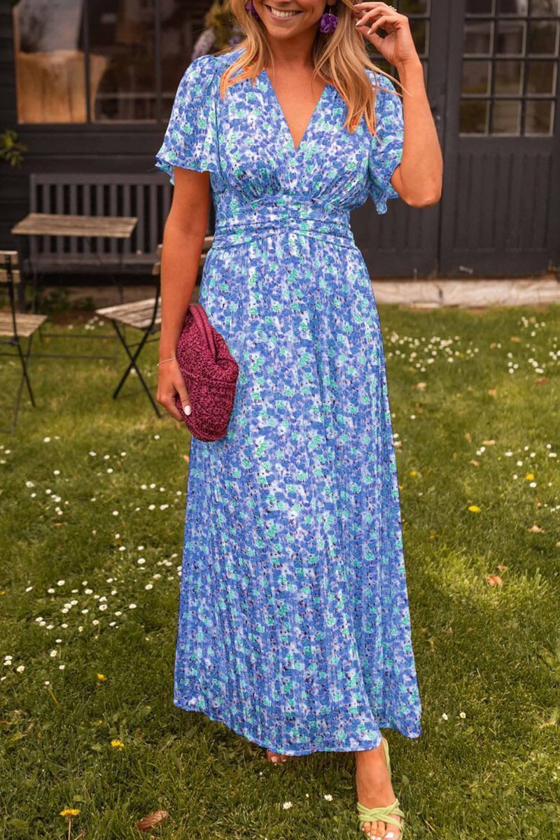 Lyra | Elegant Maxi Dress – Blue | The Bellemont Sisters Australia