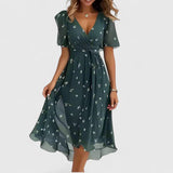 Madison | Elegant Short Dress – Green | The Bellemont Sisters Australia
