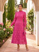 Carmona | Long Sleeve Turtleneck Dress – Pink | The Bellemont Sisters Australia