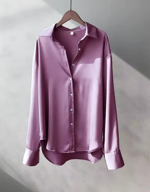 Lauren | Women Classic Button Down Elegant Blouse – Purple | The Bellemont Sisters Australia