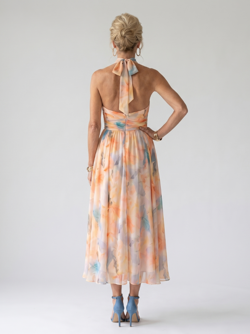 Elin | Soft Halter Midi Dress | The Bellemont Sisters Australia