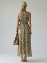 Mirelle | Gathered Halter Midi Dress | The Bellemont Sisters Australia