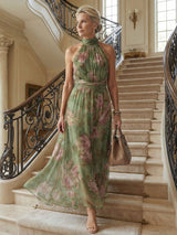 Mirelle™ Gathered Halter Midi Dress | The Bellemont Sisters Australia