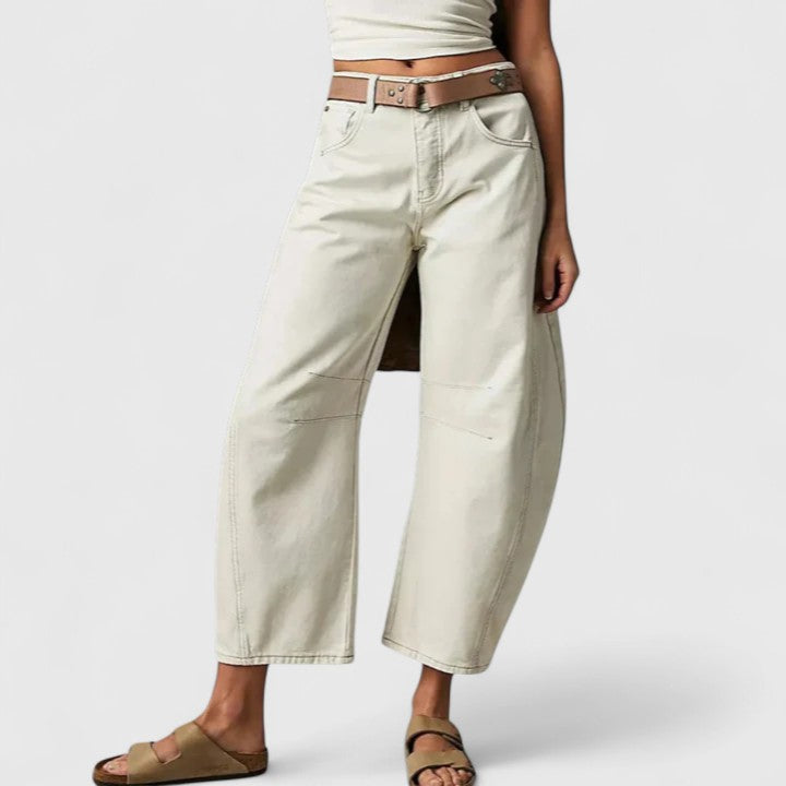 Rain | Comfortable Wide-Leg Pants – White | The Bellemont Sisters Australia