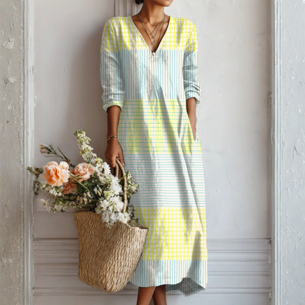 Olivia™ - Crisp Linen Dress – Multicolor | The Bellemont Sisters Australia