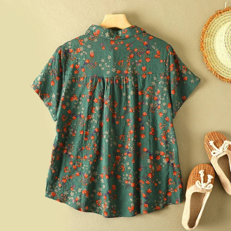 Olive™ Vintage Floral Summer Shirt | The Bellemont Sisters Australia