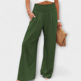 Thearya - Casual Wide Pants – Green | The Bellemont Sisters Australia