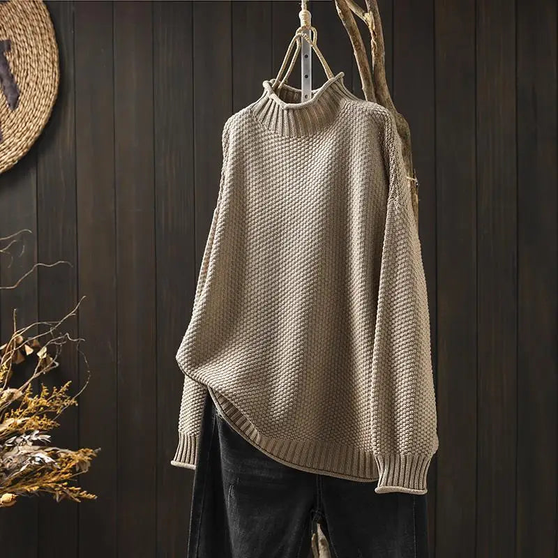 Barbara™ Relaxed Knit Sweater – Khaki | The Bellemont Sisters Australia