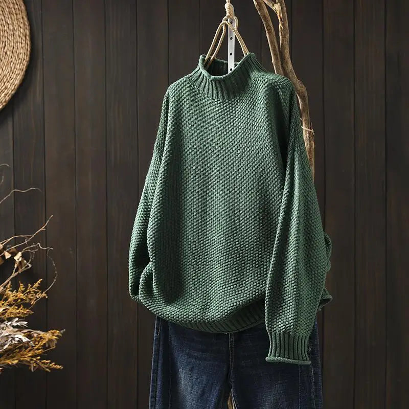 Barbara™ Relaxed Knit Sweater – Green | The Bellemont Sisters Australia