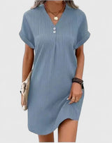 Deborah | Comfortable Dress – Blue | The Bellemont Sisters Australia