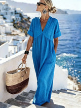 Viviana™ | Effortless Long Dress – Blue | The Bellemont Sisters Australia
