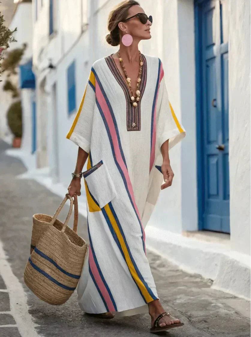 Kathleen | Elegant Loose Fit Summer Maxi Dress – Pink | The Bellemont Sisters Australia