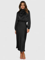 Emryssah | Elegant Maxi Dress – Black | The Bellemont Sisters Australia