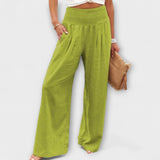 Thearya - Casual Wide Pants – Light Green | The Bellemont Sisters Australia