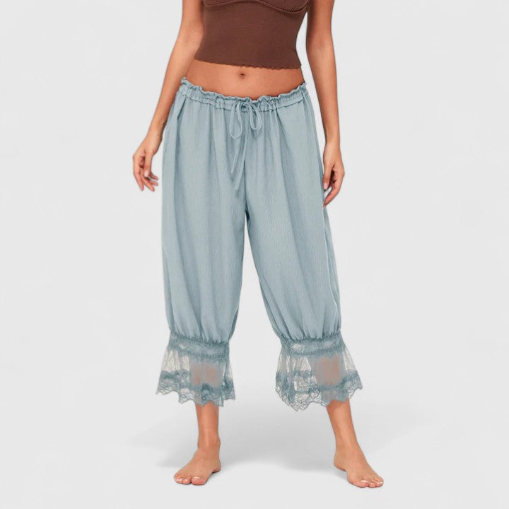 Winona | Comfortable Trousers – Light Blue | The Bellemont Sisters Australia