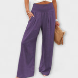 Thearya - Casual Wide Pants – Purple | The Bellemont Sisters Australia