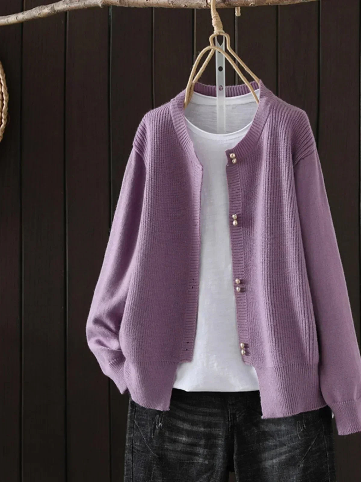 Auri | Comfortable Cardigan – Purple | The Bellemont Sisters Australia
