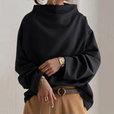 Rachel | Women High-Neck Long Sleeve Top – Black | The Bellemont Sisters Australia