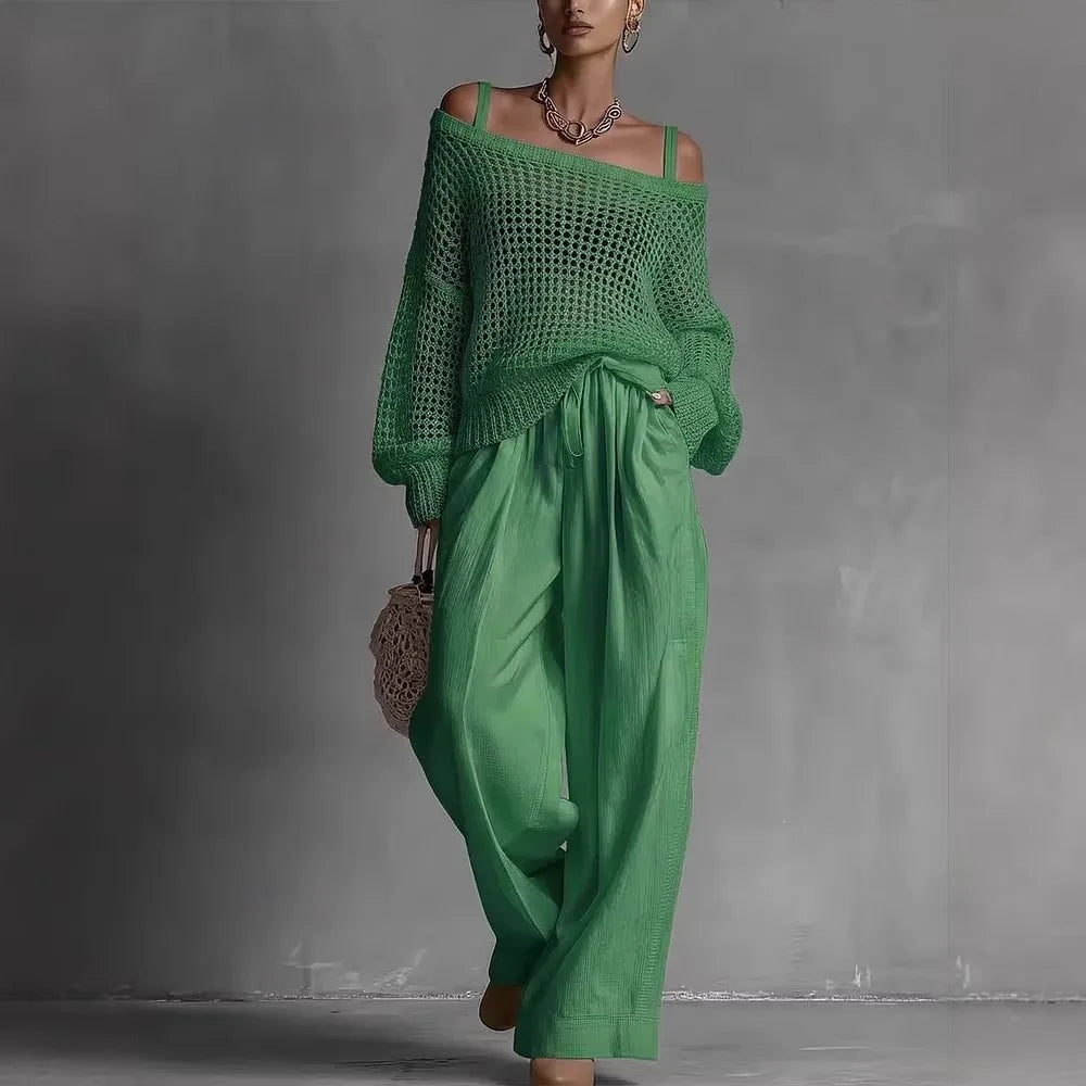 Claribel™ Elegant Two-Piece Set – Green | The Bellemont Sisters Australia