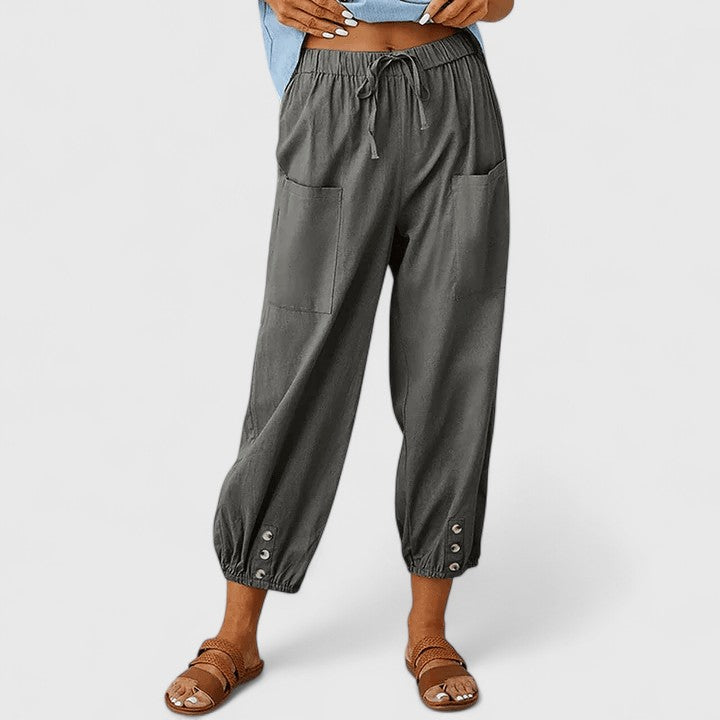 Jolie | Sophisticated Wide-Leg Pants – Dark Grey | The Bellemont Sisters Australia