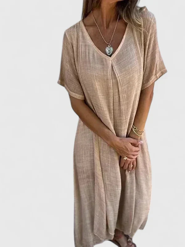 Lianrose | Comfortable Dress – Apricot | The Bellemont Sisters Australia