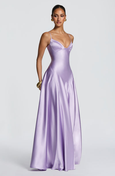 Elara | Women's Evening Satin Cupped Maxi Dress | The Bellemont Sisters Australia