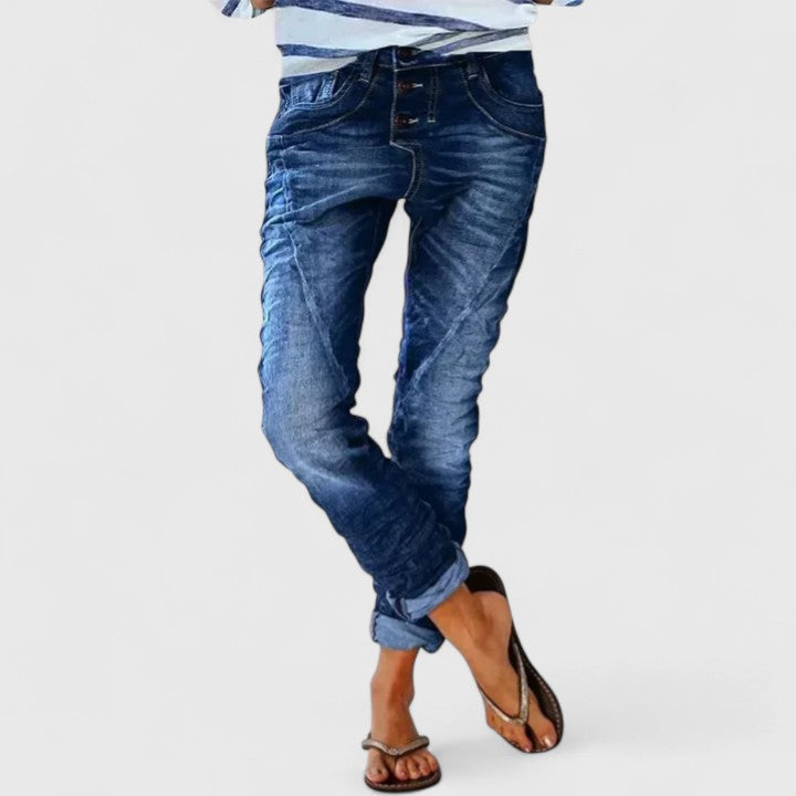 Erin | Comfortable Pants – Dark Blue | The Bellemont Sisters Australia
