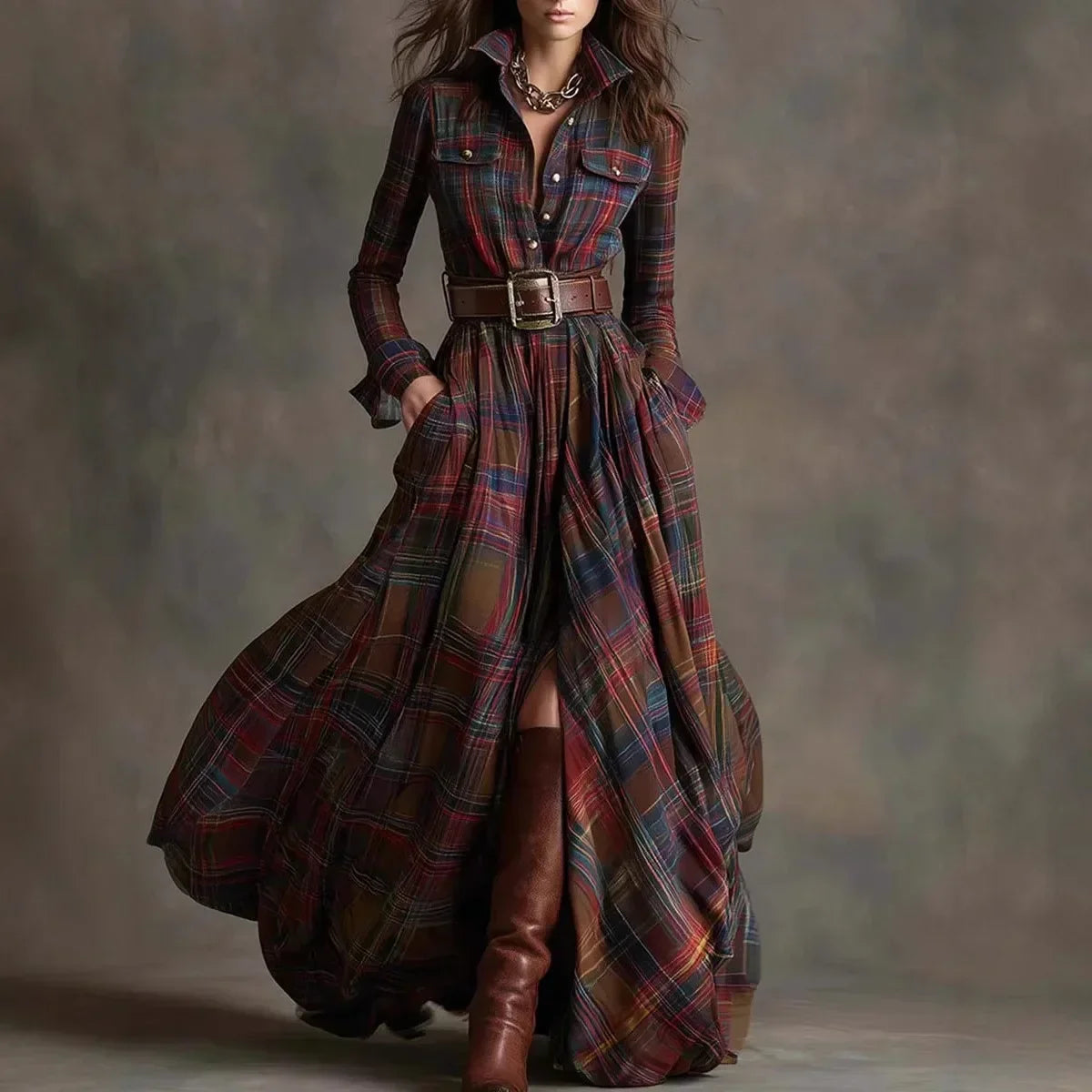 Bryanna | Sophisticated Maxi Dress – Multi-colored | The Bellemont Sisters Australia