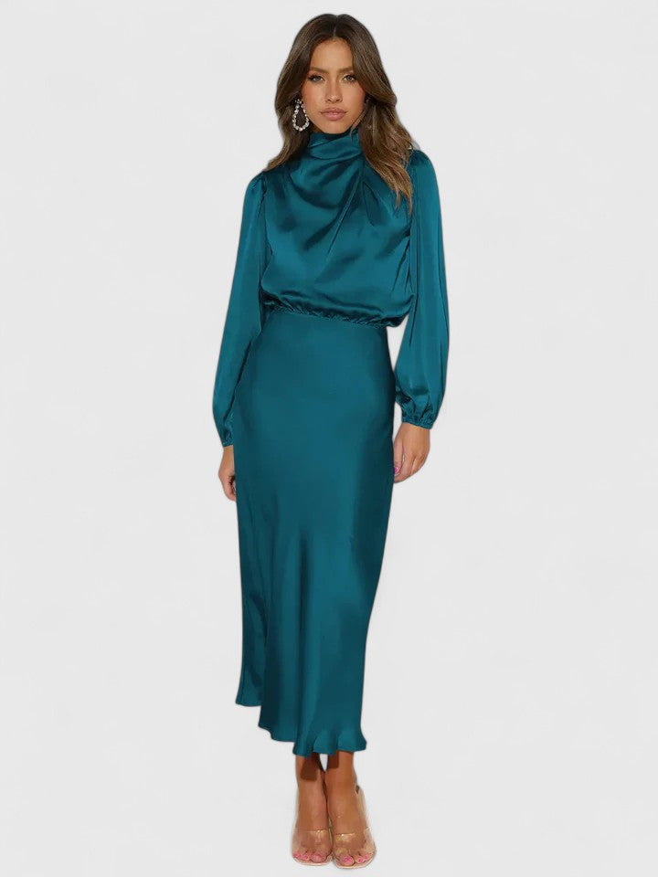 Emryssah | Elegant Maxi Dress – Blue | The Bellemont Sisters Australia
