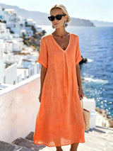 Wrenley™ | Relaxed Flowing Maxi – Orange | The Bellemont Sisters Australia