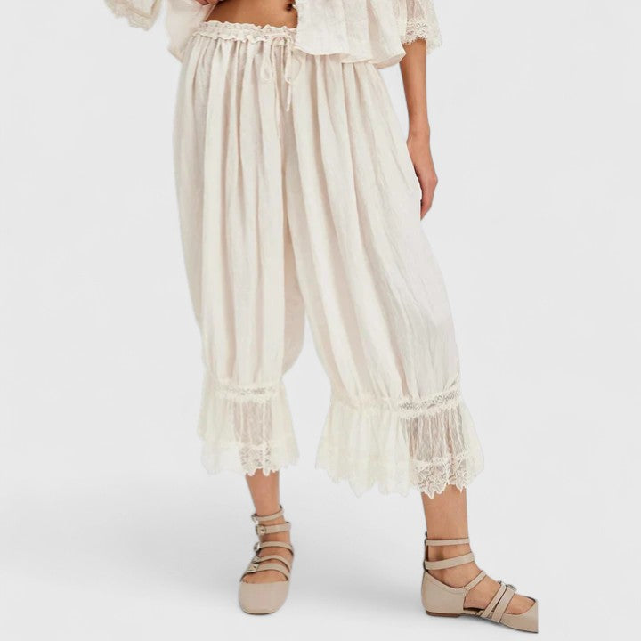 Winona | Comfortable Trousers – White | The Bellemont Sisters Australia