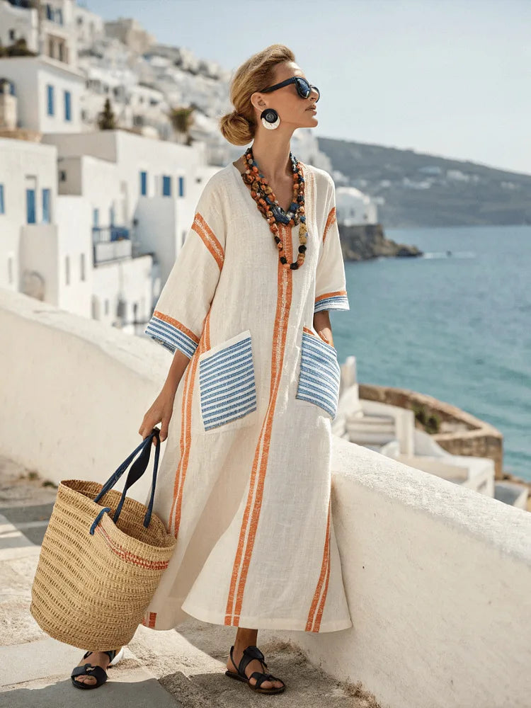Kathleen | Elegant Loose Fit Summer Maxi Dress | The Bellemont Sisters Australia