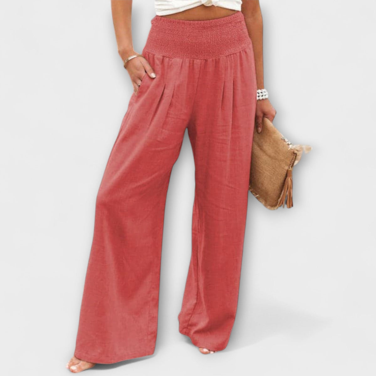 Thearya - Casual Wide Pants – Pink | The Bellemont Sisters Australia