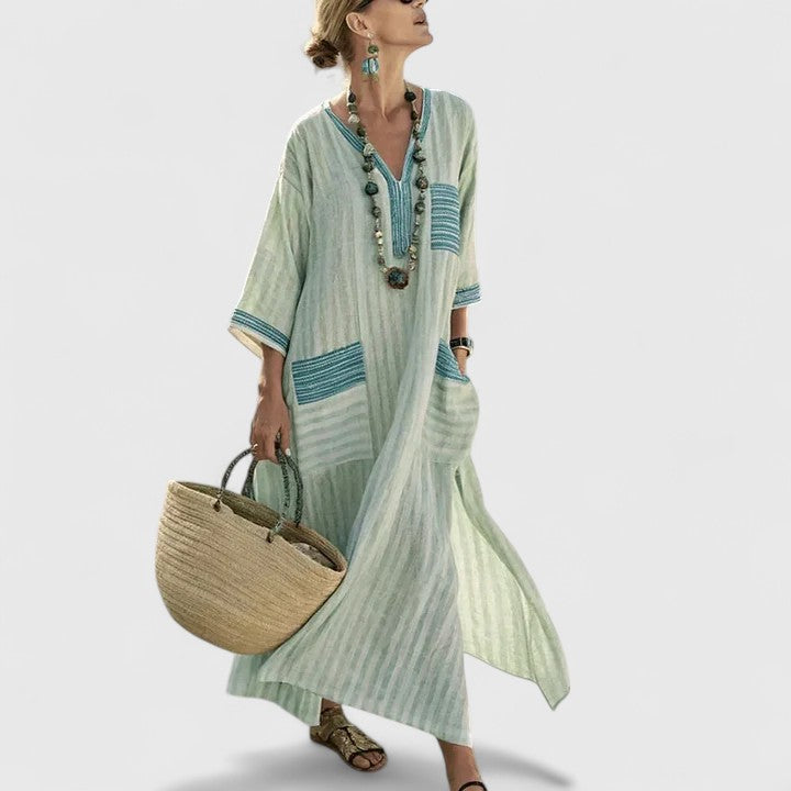 Arabella | Elegant Bohemian Dress – Blackish Green | The Bellemont Sisters Australia