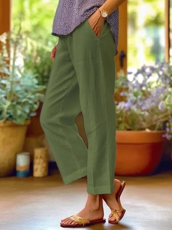 Coastal Breeze Trousers – Light Green | The Bellemont Sisters Australia