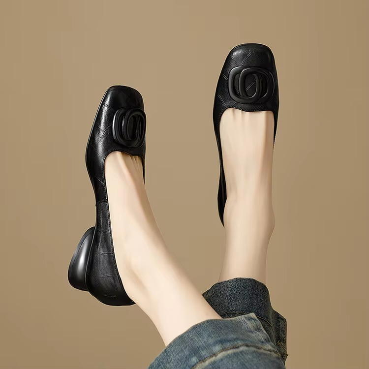 Sophia | Elegant leather Flats for Women – Black | The Bellemont Sisters Australia