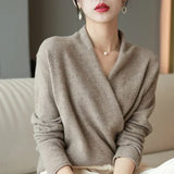Mabel | Women’s Spring Wrap Neck Knit Top | The Bellemont Sisters Australia
