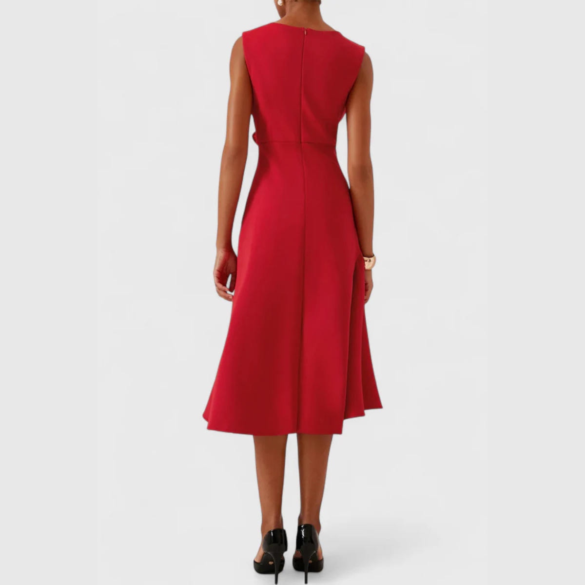 Eleanor | Women’s Draped Asymmetric Midi Dress | The Bellemont Sisters Australia