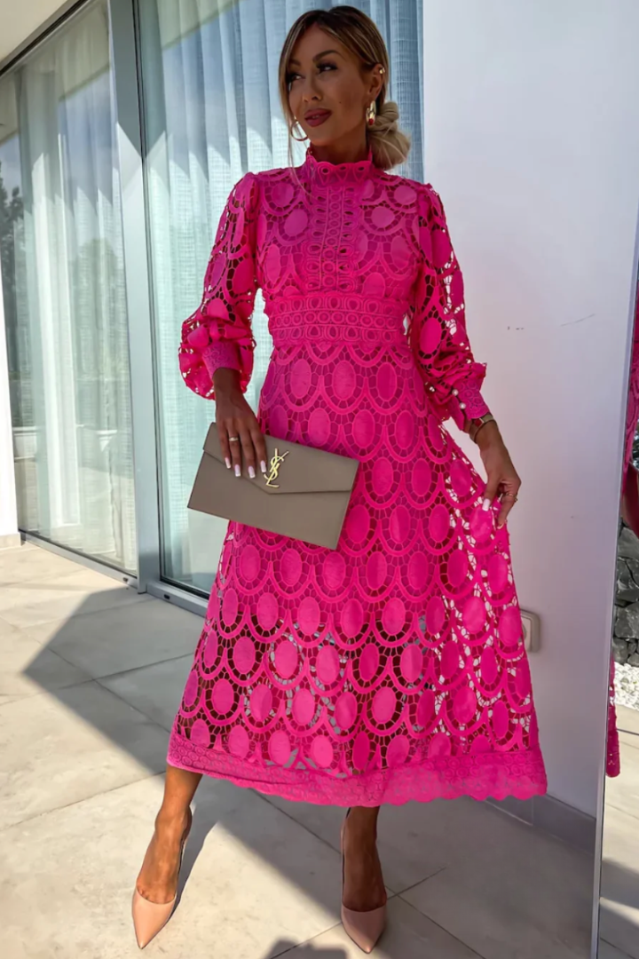 Eloah™ | Elegant Lace Midi Dress | The Bellemont Sisters Australia